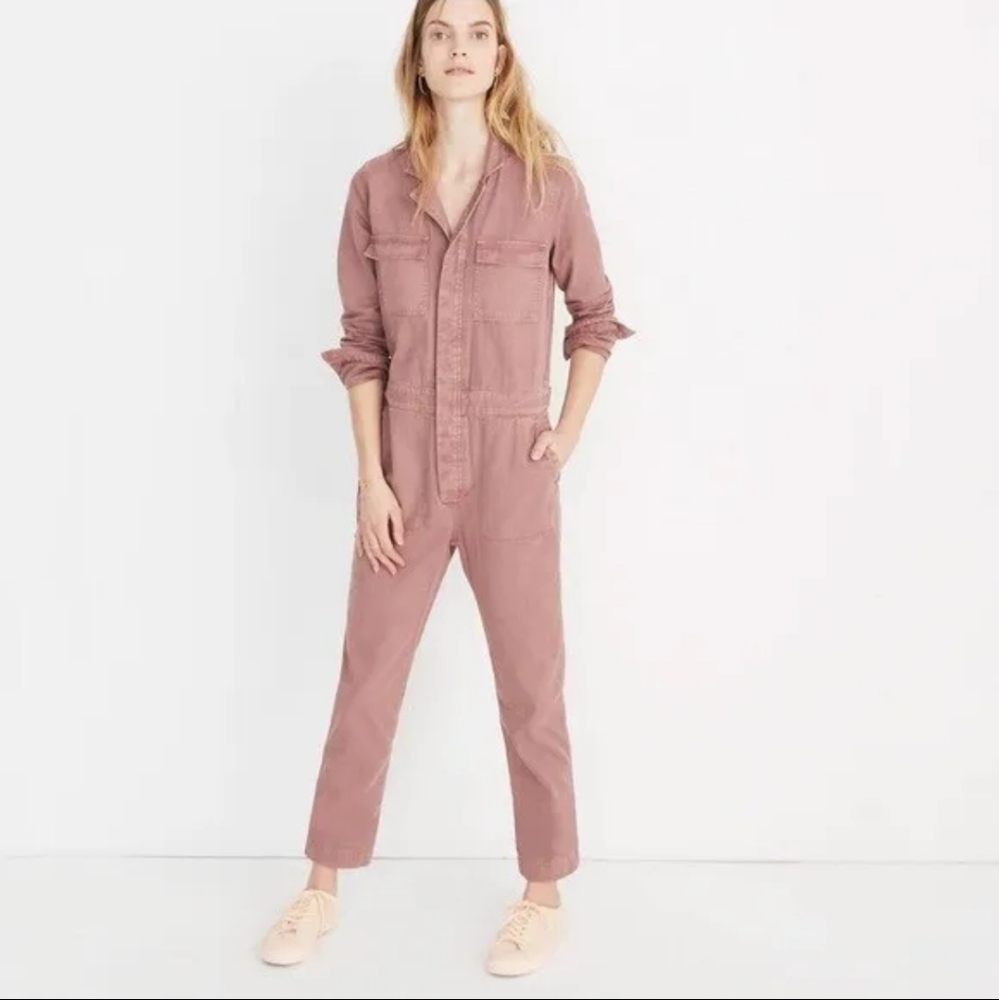 NEW MADEWELL Coverall Jumpsuit in Dried Rosebud G2039 Size L